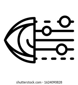 Ai eye icon. Outline ai eye vector icon for web design isolated on white background