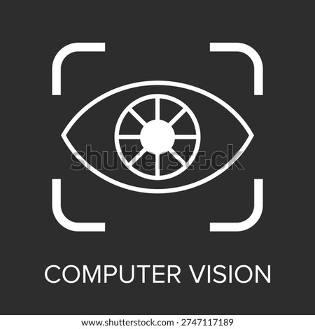 AI Eye Scan Icon – Computer Vision and Image Detection Concept