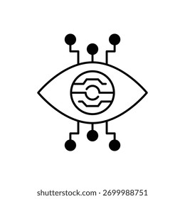 Icono de Vector de ojos AI Ilustración de stock