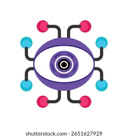 Icono de estilo de Vector Ai Eye. Archivo Eps 10