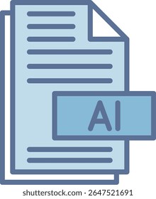Icono De Tono Azul Lleno De Archivo Ai