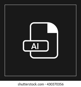 ai file format icon. ai file extension vector illustration