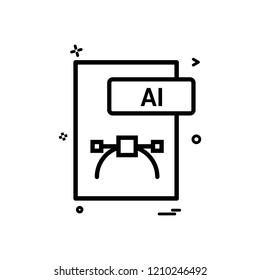 ai file format icon vector design