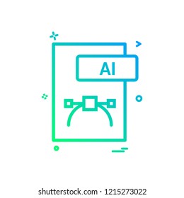 ai file format icon vector design