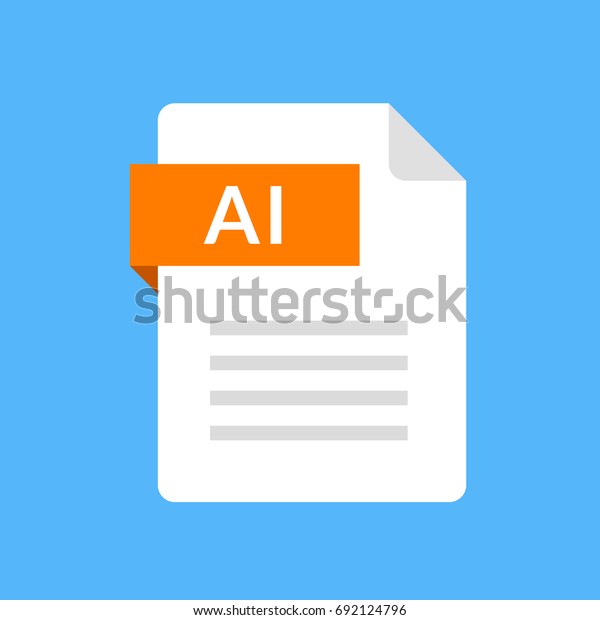 Ai File Icon Graphic Document Type Stock Vector Royalty Free