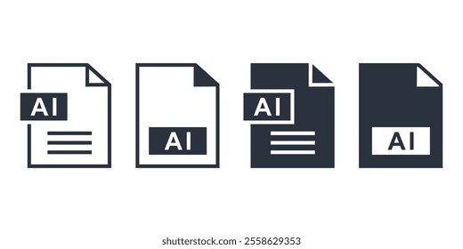 Ai file icon. Illustration vector