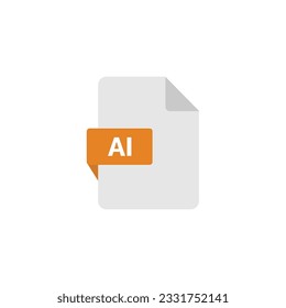AI file icon isolated on white background
