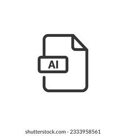 AI file icon isolated on white background