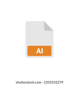 AI file icon isolated on white background