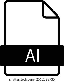 The AI file icon isolated on white background