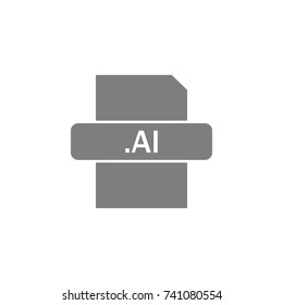 ai file icon on white background