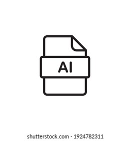 ai file icon symbol sign vector