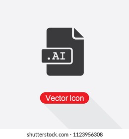 AI File Icon Vector Illustration Eps10