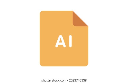  AI file type icon design vector