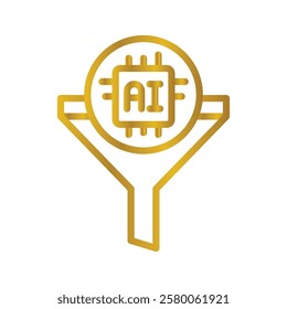 Ai Filter Color gradient illustration vector icon which can easily modify or edit 