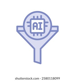 Ai Filter duotone line icon, editable vector icon, pixel perfect, illustrator ai file 