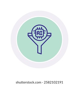 Ai Filter line icon, editable vector icon, pixel perfect, illustrator ai file 