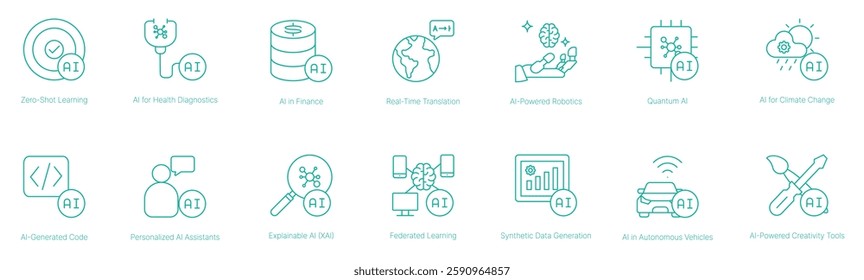 AI for Finance and Real-Time AI Solutions Vector Icon