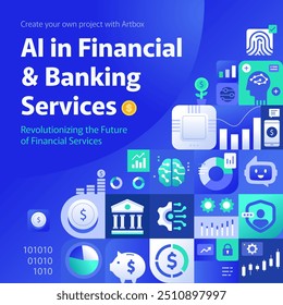 Fundo de banner da Ai in Financial and Banking Services Square