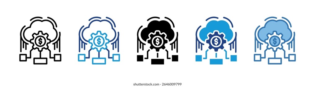 AI Financial Cloud-Symbolelement für Design