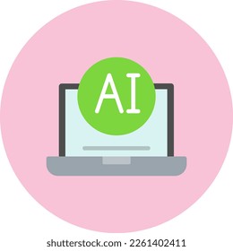 AI Flaches Vektorsymbol-Design