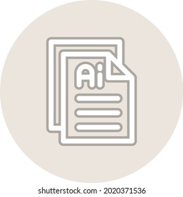 Ai Format Line Circle Vector Icon Design
