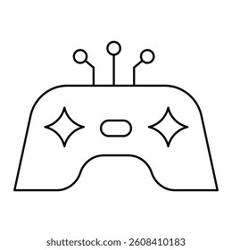 AI Game Controller Symbol. Artificial Intelligence in Gaming, Interactive Design, and Smart Game Development.