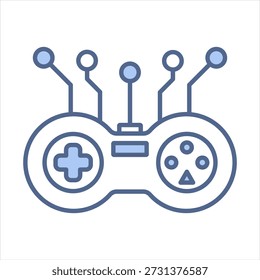 Ilustración vectorial de Icono Azul de Ai Gaming