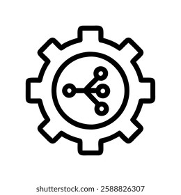 AI gear with circuits illustration