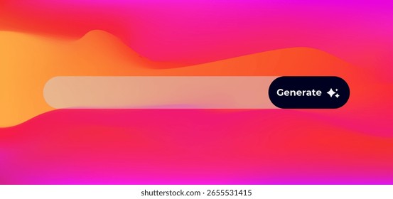 Ai gerar botão projetado com um gradiente brilhante, servindo como um elemento funcional em mídia digital.