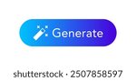 AI Generate Button. Vector Button for AI Generator App. Artificial Intelligence Generate Button for User Interface (UI), Web Design, App, Online Tool.
