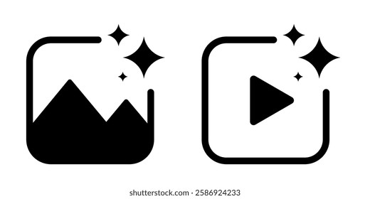 Ai generate icon symbol set
