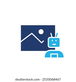 ai generate image colored icon vector design good for web or mobile app
