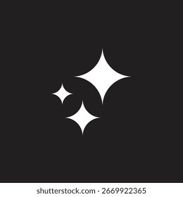 AI generar icono de estrella fondo negro icono blanco