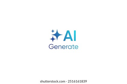 AI generated button. Artificial intelligence and machine learning technology concept. AI responds to command prompts for idea generation. Chat with AI feature. UI UX design element. Vector.