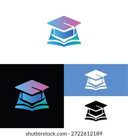 A IA gerou o logotipo educacional com um teto de graduação e um livro aberto, simbolizando aprendizagem, conhecimento, sucesso acadêmico e educação on-line. Adequado para escolas, universidades e plataformas de e learning.