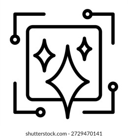 Icono de Filtrar generados por IA - Estilo de iconos de contorno negro para inteligencia artificial e Tecnología de IA