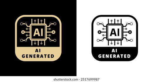 AI Generated - golden vector stamp for labeling.