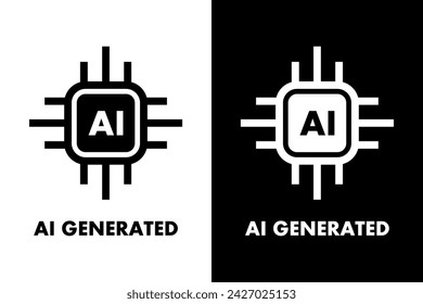 Icono generado por Ai. Inteligencia artificial generada. Vector 