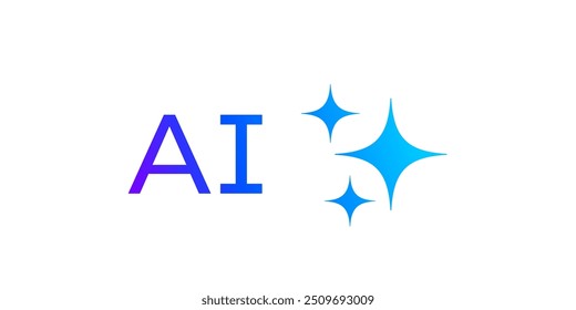 AI generated icon or artificial intelligence button for generate app. Artificial intelligence generate button or web application or AI generation online tool UI
