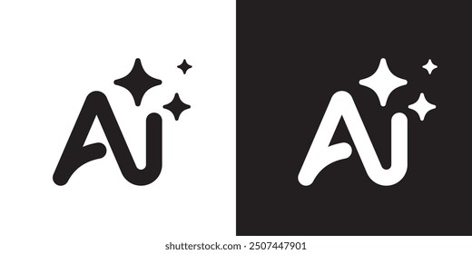 AI Generated icon. Generate symbol. Artificial intelligence and Machine learning technology concept. Icon element for app and web. Vector illustration.