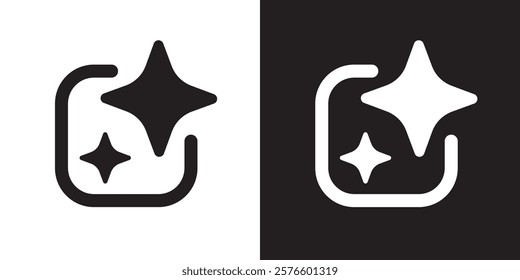 Ai generated icon. Generate symbol. Artificial intelligence technology and Machine learning concept. Icon element for application and web. Vector illustration.