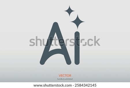 AI Generated icon. AI Spark Modern Tech Banner Design. Vector