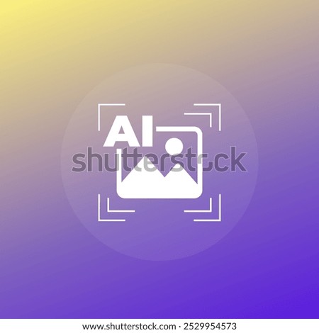 AI generated image or photo icon, vector