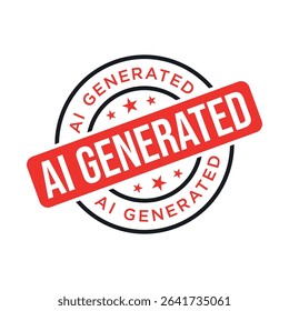 AI Generated Letter Rubber Stamp Vector Design Template