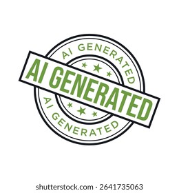 AI Generated Letter Rubber Stamp Vector Design Template