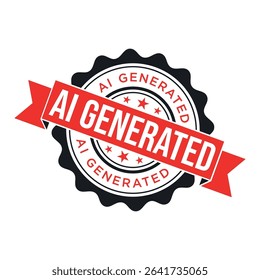 AI Generated Letter Rubber Stamp Vector Design Template