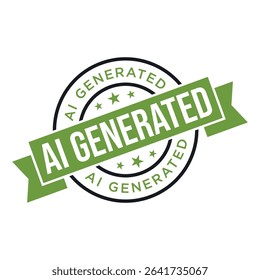 AI Generated Letter Rubber Stamp Vector Design Template