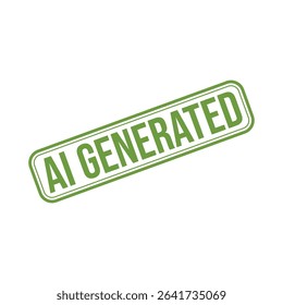AI Generated Letter Rubber Stamp Vector Design Template