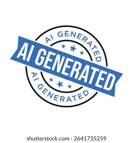 AI Generated Letter Rubber Stamp Vector Design Template